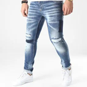 660 Jeans skinny in denim blu