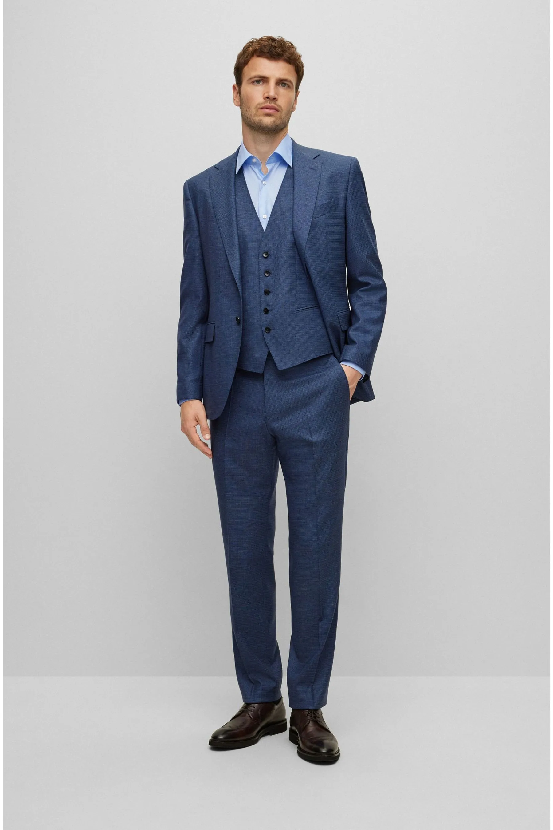 BOSS regular  - Fit Popeline Easy Iron Manica lunga Camicia in Cotone    