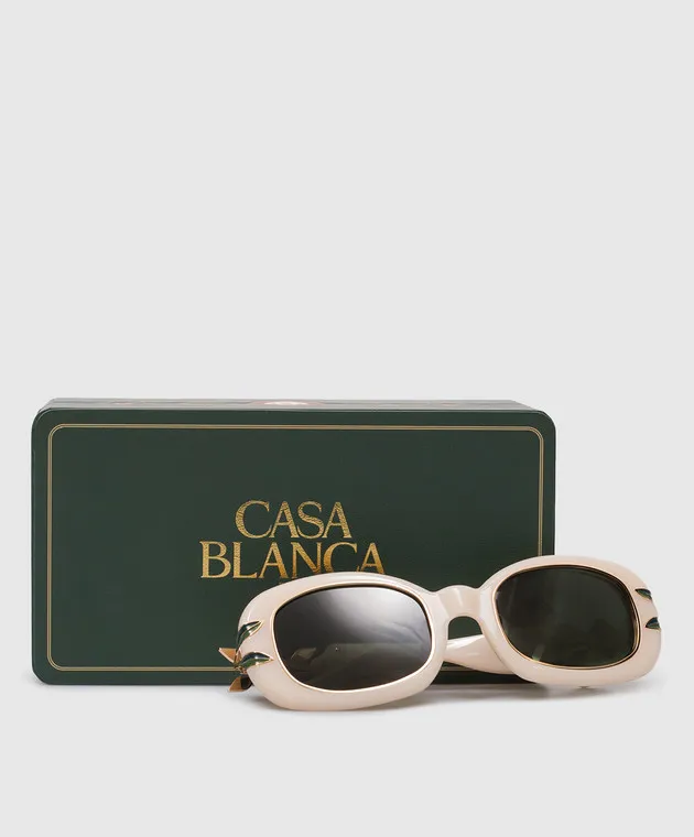 Casablanca Occhiali da sole beige con logo SS EW02704