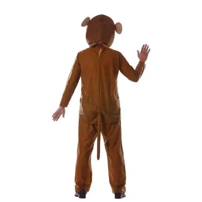 Costume da scimmia con cappuccio per uomo