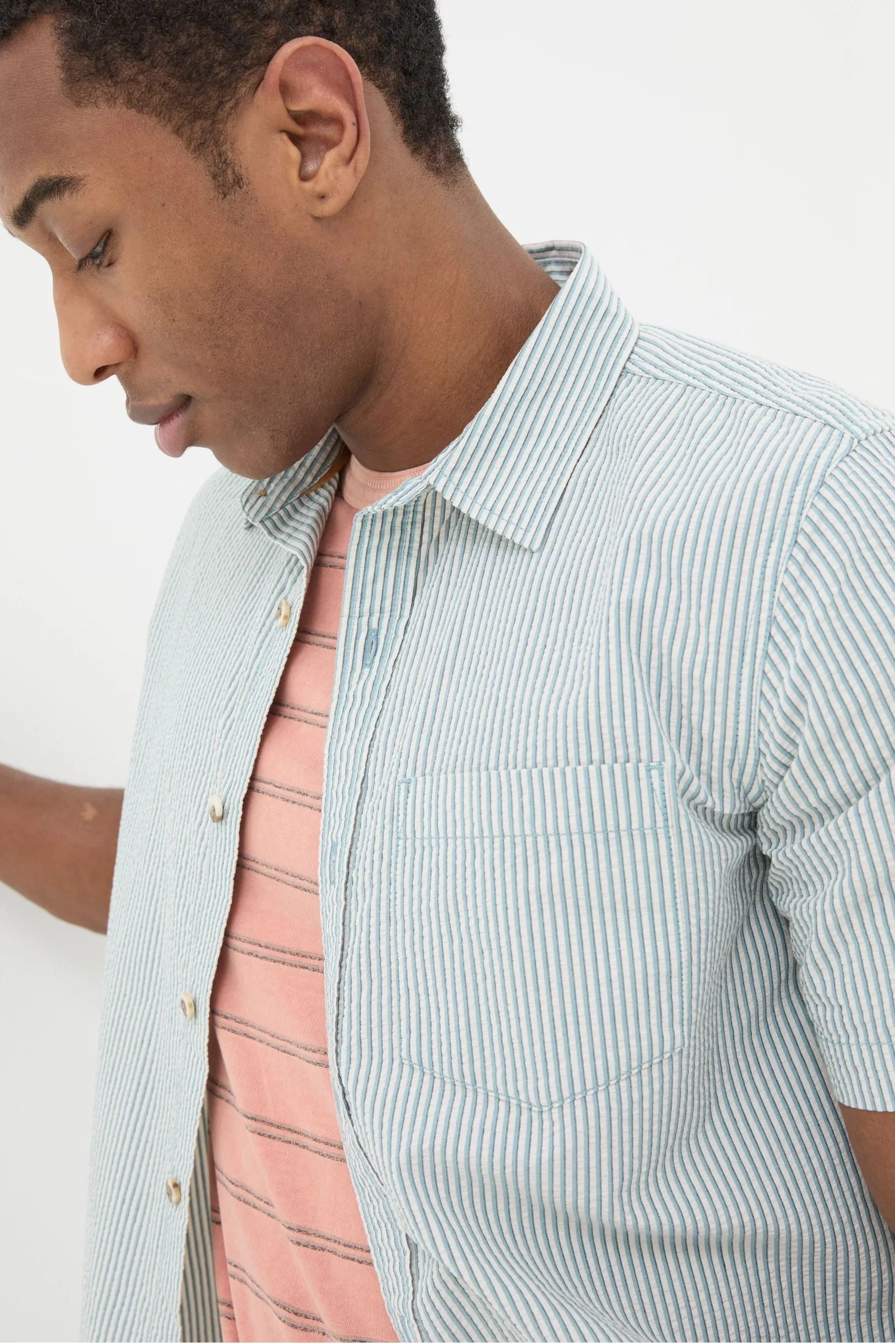 FatFace - Markham A righe Manica corta Camicia