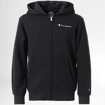 Felpa con cappuccio e zip da bambino 306548 Nero