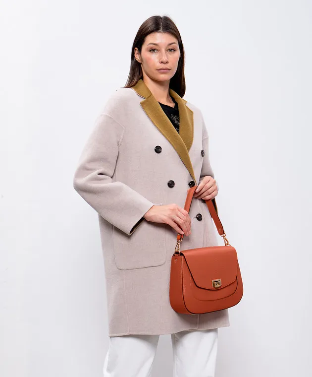 Gianni Notaro Borsa messenger in pelle arancione 446DOLLARO