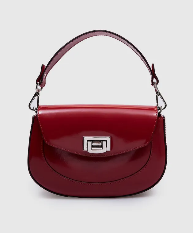 Gianni Notaro Borsa messenger in pelle rossa lucida 402SPAZZOLATO