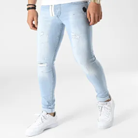 Jeans skinny in denim blu Sco