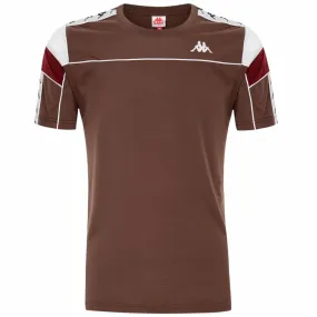 Kappa  ---------    ------------ t-shirt  222 banda coen unisex - marrone