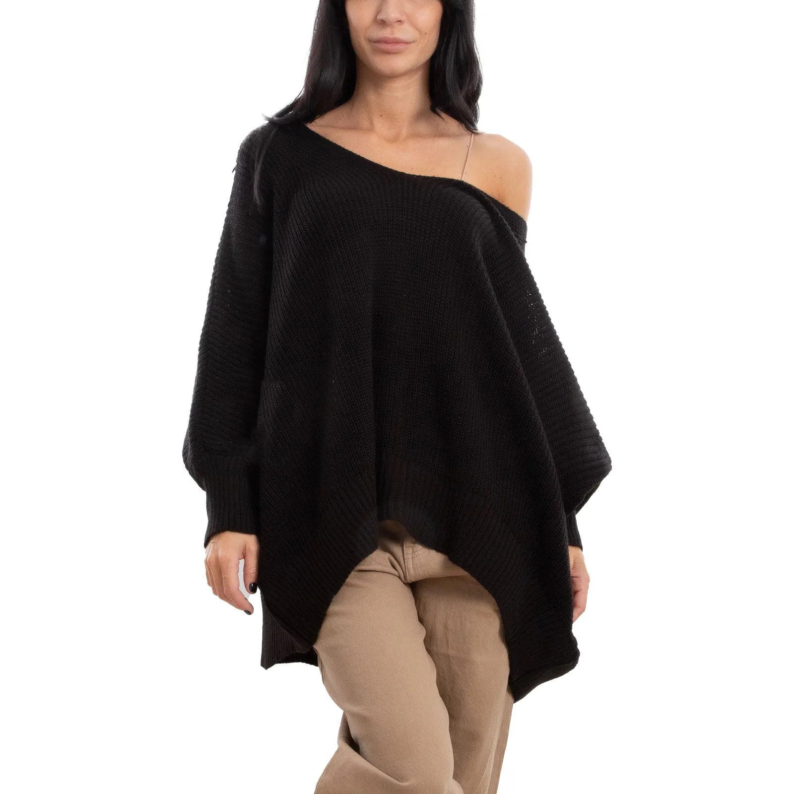 Maglione Pullover Scollo V Oversize Ms-2146