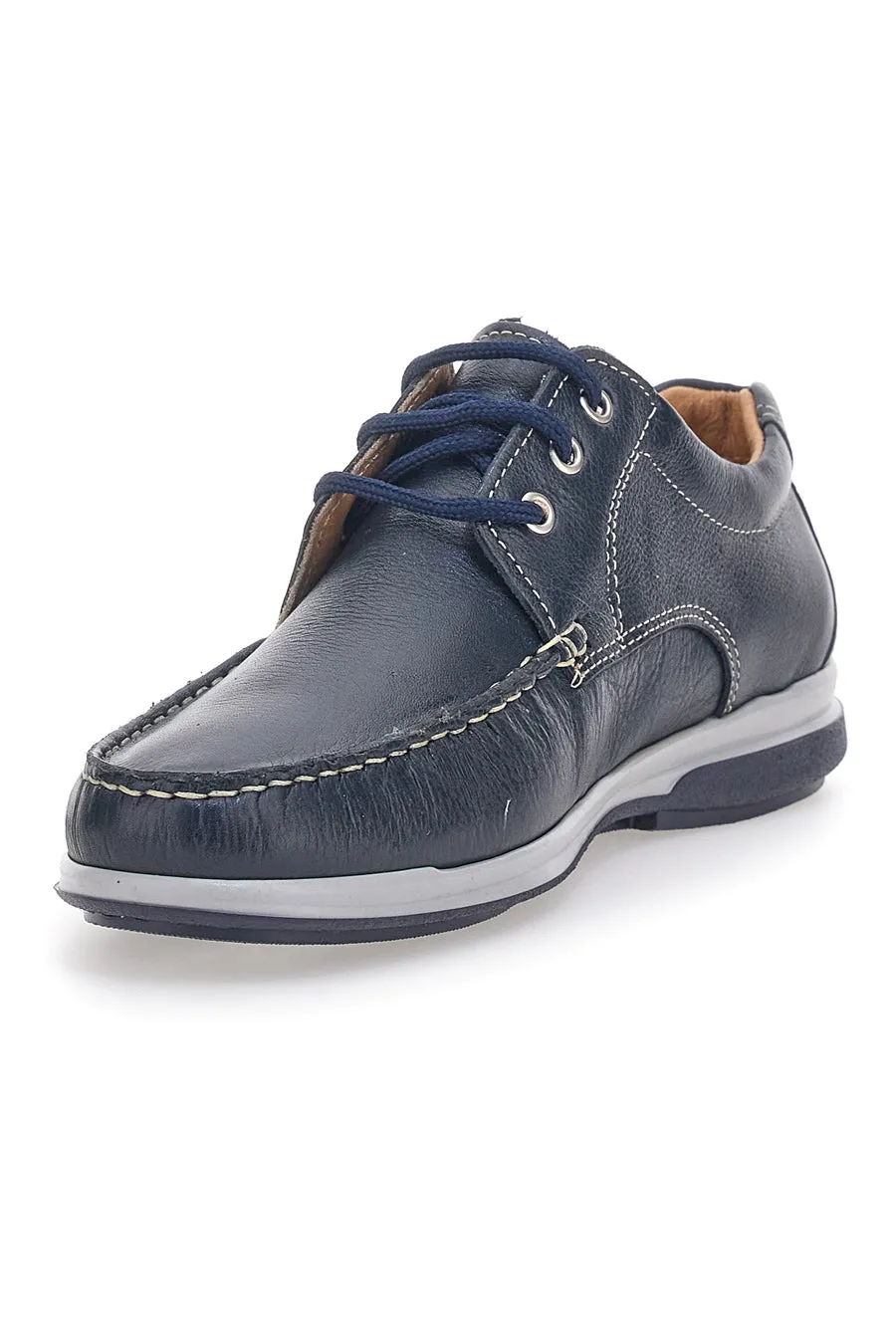   MAX DILLAN Scarpe Stringate Blu in Pelle Made in Italy Max Dillan 01