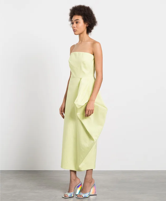 Max Mara Sportmax Abito verde Gisella con volant GISELLA
