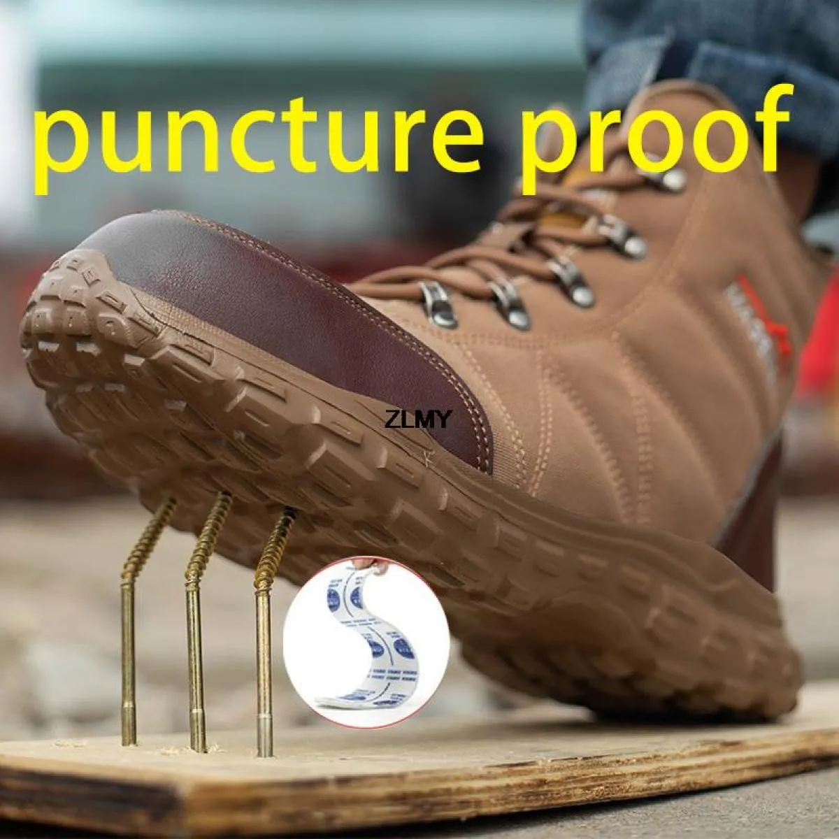 Scarpe da lavoro edili Scarpe antinfortunistiche da uomo con punta in acciaio Anti Smash Scarpe antinfortunistiche da lavoro ant