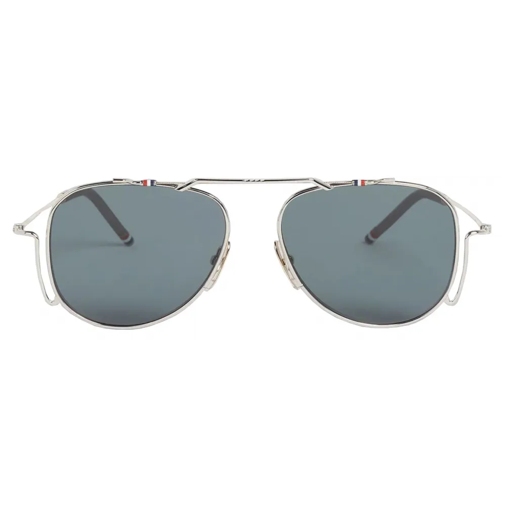 Thom Browne - Occhiali da Sole Classici Aviator Argento - Thom Browne Eyewear