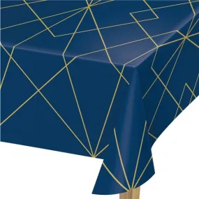 Tovaglia blu oro 2,59 x 1,37 m