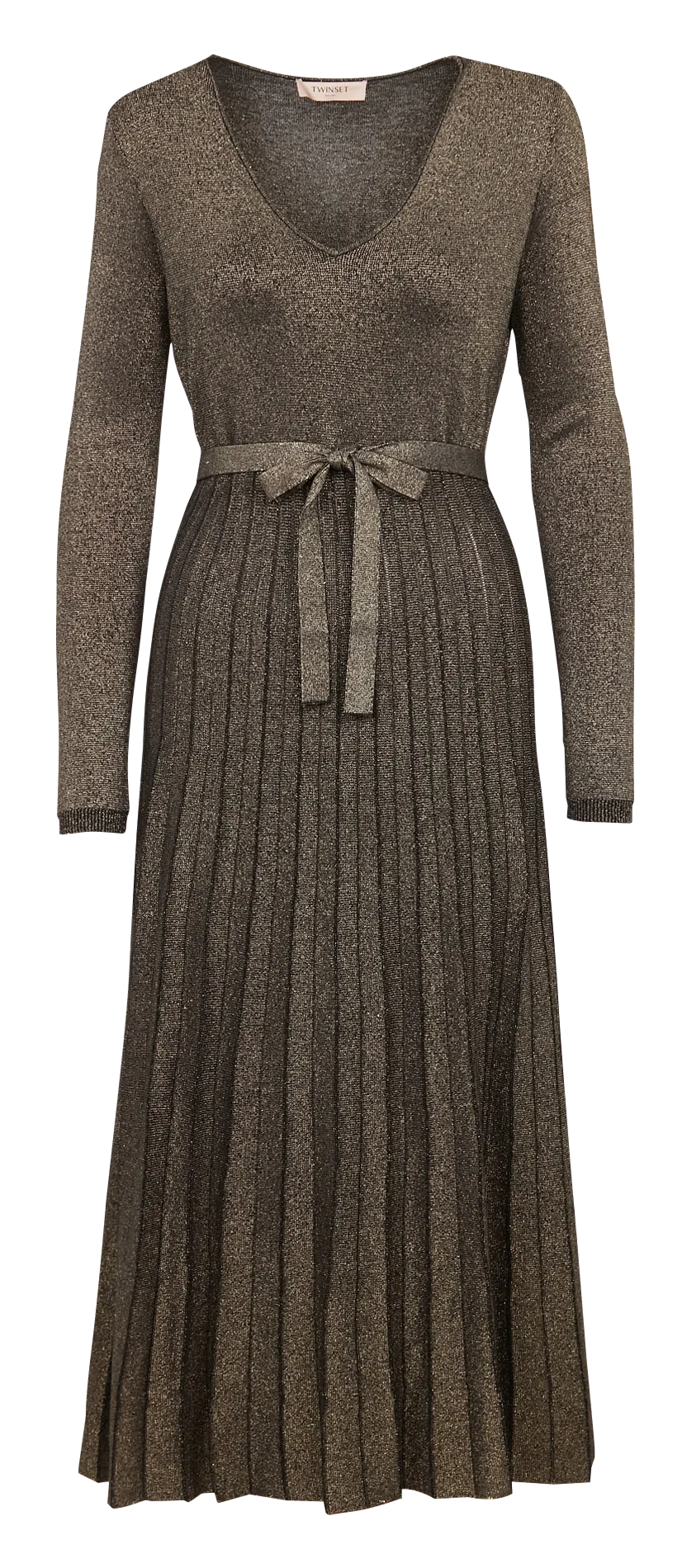  TWINSET   Abito aderente con scollo a V | Nero