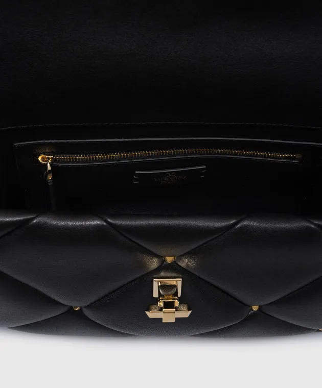 Valentino Borsa messenger Rockstud in pelle nera 5W2B0Q25SNL