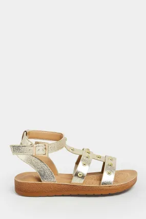 Yours Curve - Sandali Vestibilità ampia stile gladiatore extra con borchie